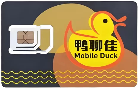 中国香港鸭聊佳duck移动手机流量卡，有号码，免vpn