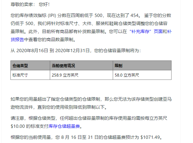 库存受限还要交1000多美金的仓储超量费，亚马逊这些重大变化必须关注......