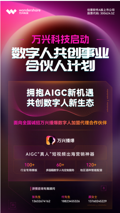 助力中企出海营销 中国版Adobe万兴科技启动“数字人共创事业合伙人”计划