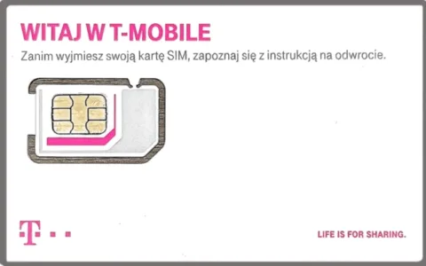 波兰T-Mobile手机电话卡海外APP注册接码实体SIM卡出国跨国留学生国际旅游手机卡,可续费充值续期