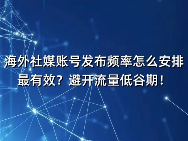 海外社媒账号发布频率怎么安排最有效？避开流量低谷期！