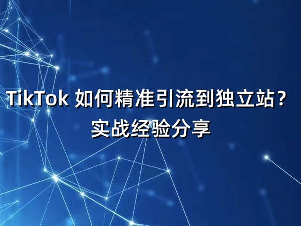 TikTok 如何精准引流到独立站？实战经验分享