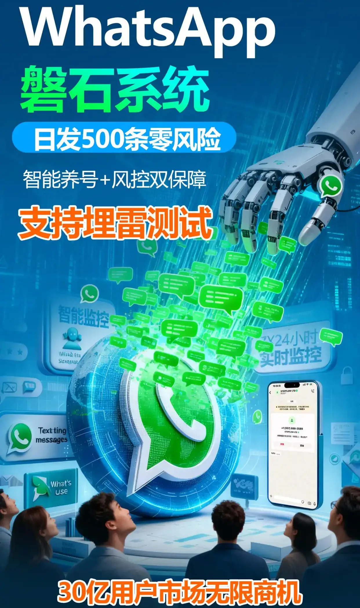 外贸人必备技能!全面测评WhatsApp磐石系统核心功能与应用场景,这些实用技巧让你事半功倍