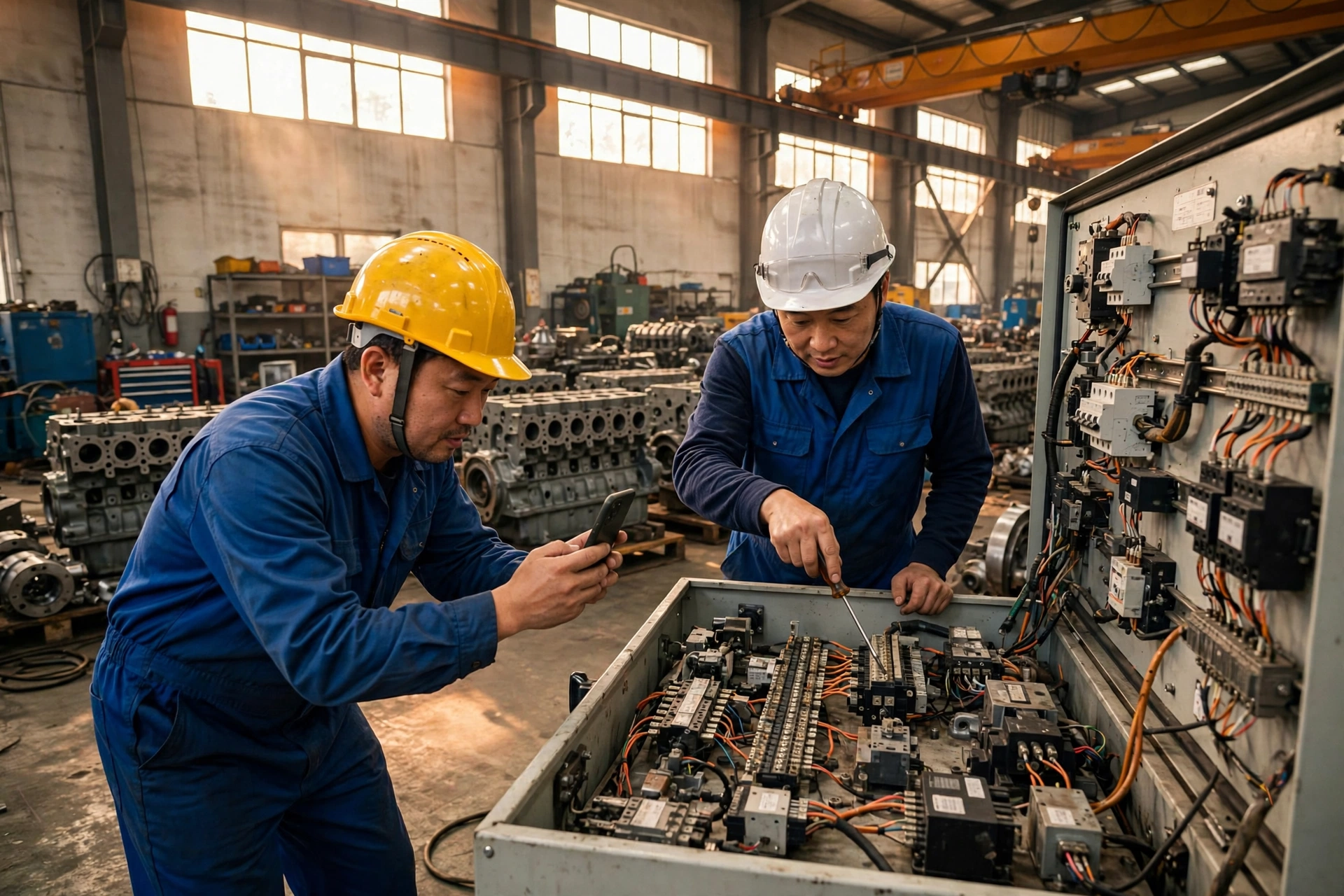 VK群组里用工厂实拍图回答技术问题