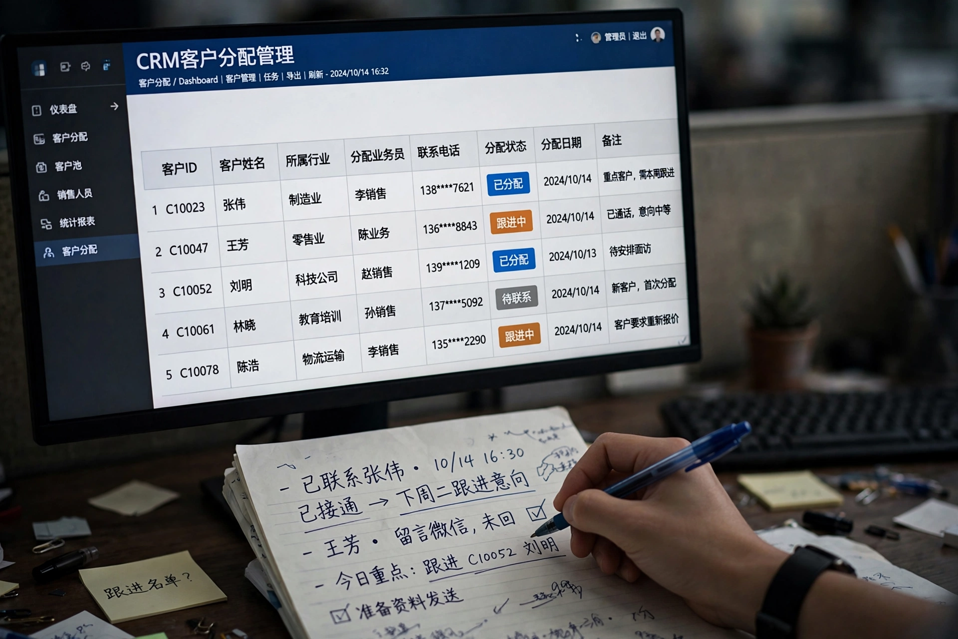 矩阵营销客户归属:CRM表格里客户分配到人