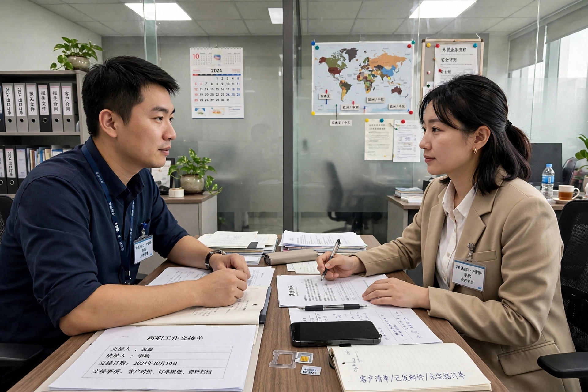 WhatsApp蓝标号离职交接场景