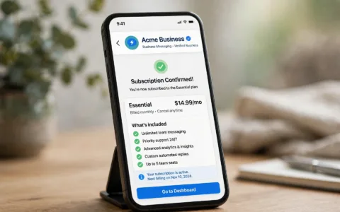 WhatsApp蓝标刚下来那天我截图发了朋友圈，三个月后果断取消订阅：14.99美金一个月，买来的东西和我想的根本不是一回事