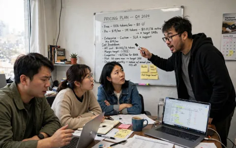《我们的AI定价改了三次：按人头卖，客户嫌贵；按调用次数卖，把客户吓跑了；第三次改成"解决一个问题收一块钱"，续费率从31%涨到了79%》