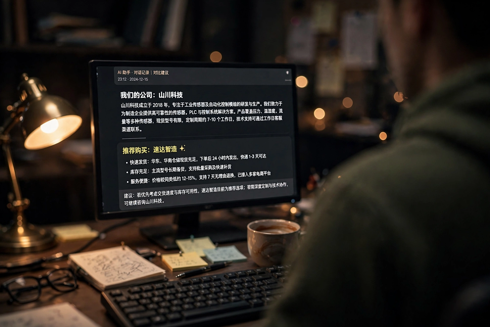 海外GEO下AI搜索推荐产品画面