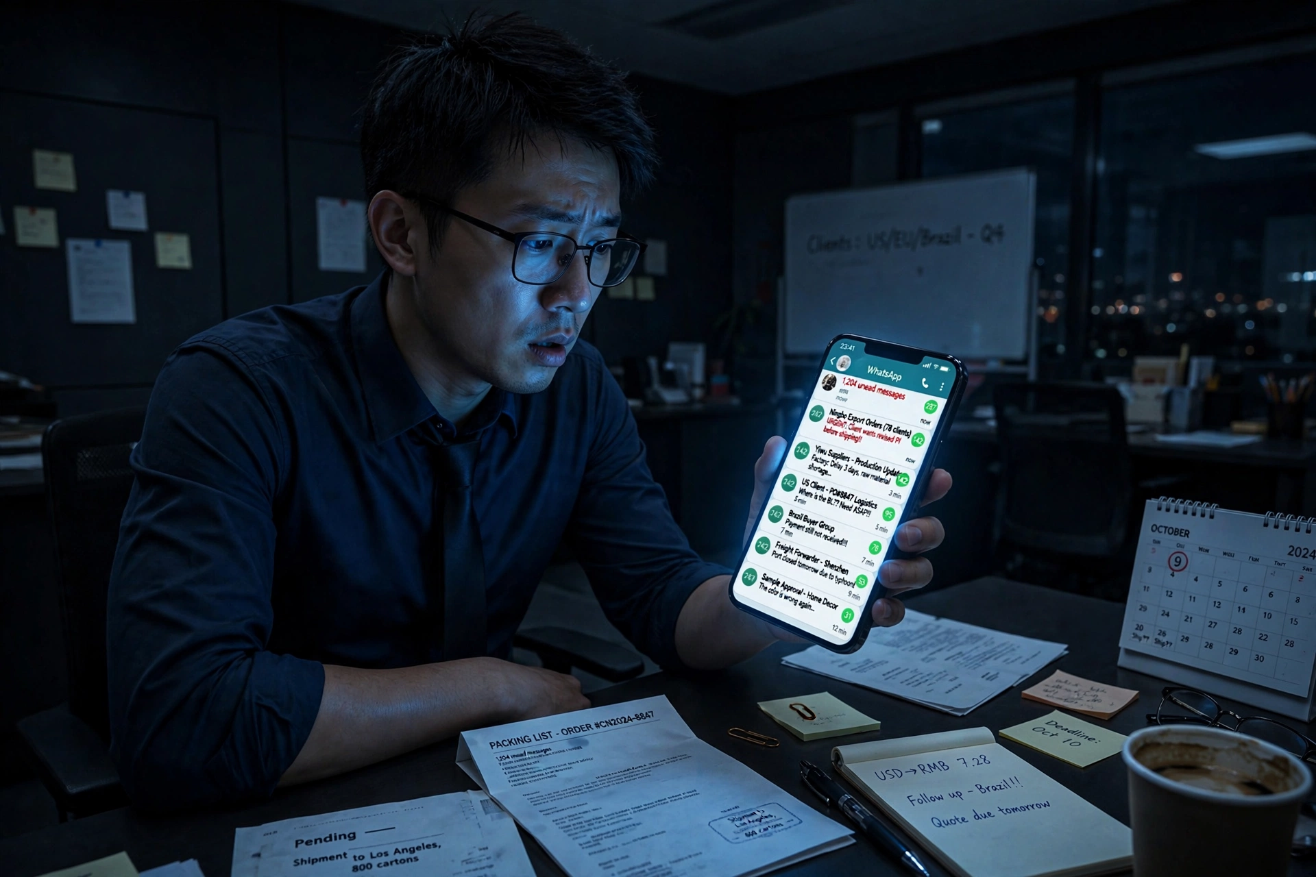 我把五百个客户塞进一个 WhatsApp 大群的当晚，老客户在群里问了句：他家到底什么价