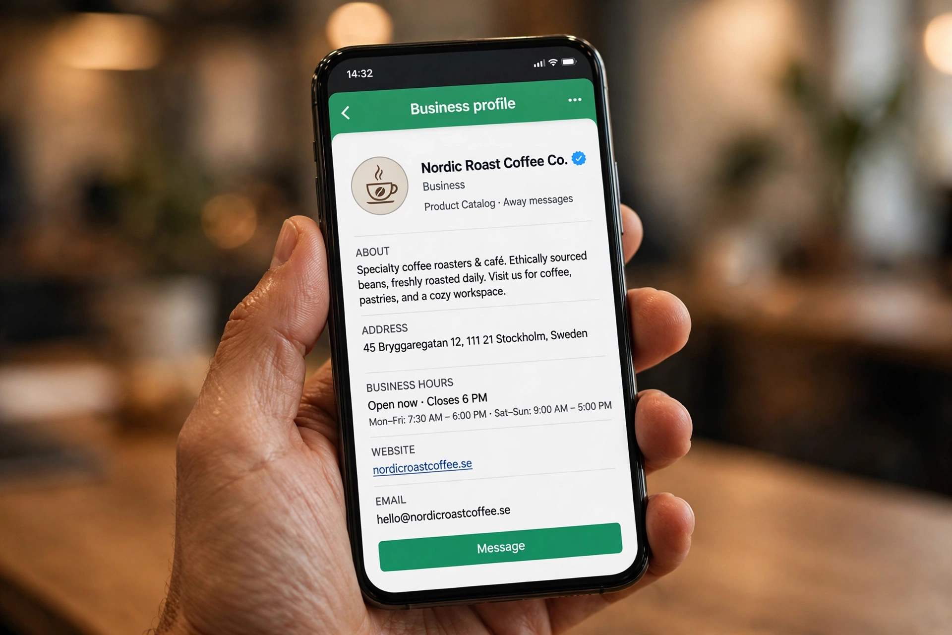 WhatsApp蓝标号商家资料页门脸自查