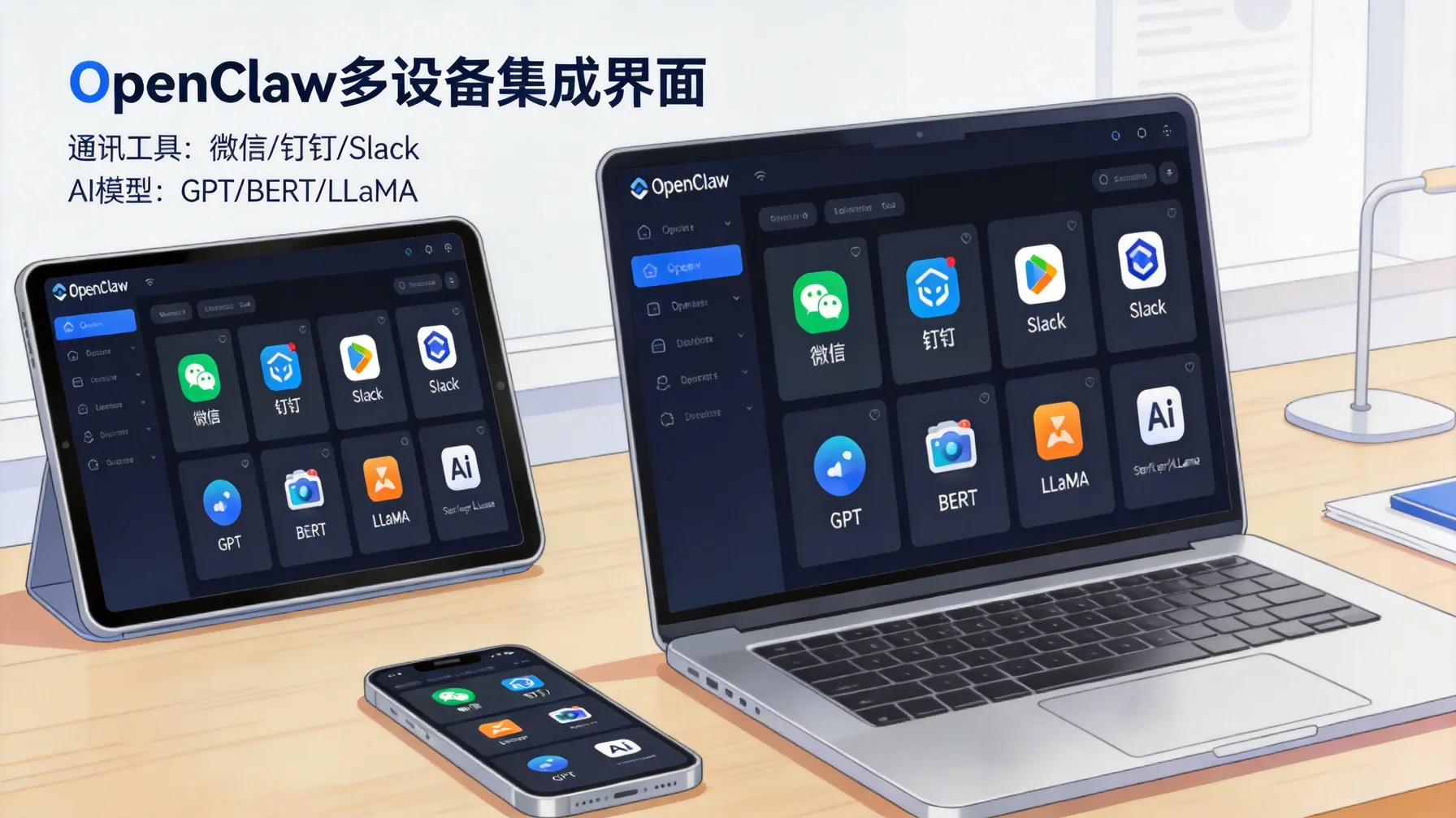 OpenClaw在多设备上的功能界面展示