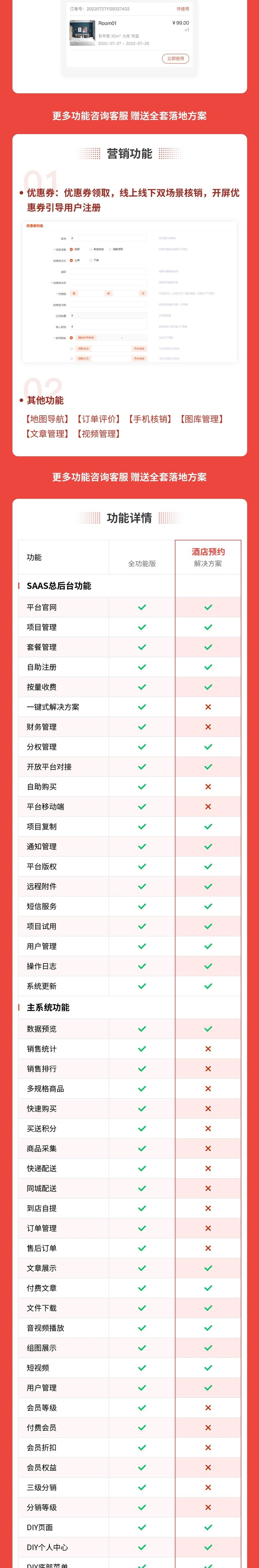 酒店预约小程序(在线预约、房间管理、房间房态、营销活动)